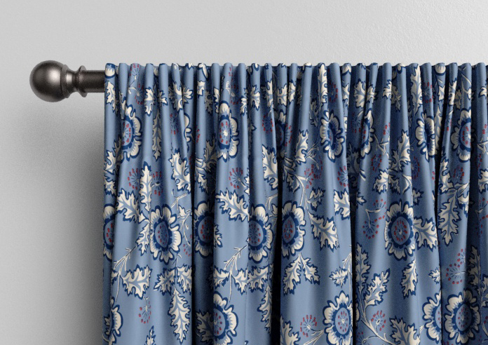 Land & Shore River, Blue Red - Made to Measure Curtains - Image 9